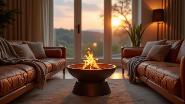 Faites l'expérience d'une ambiance chaleureuse avec un brasero rond